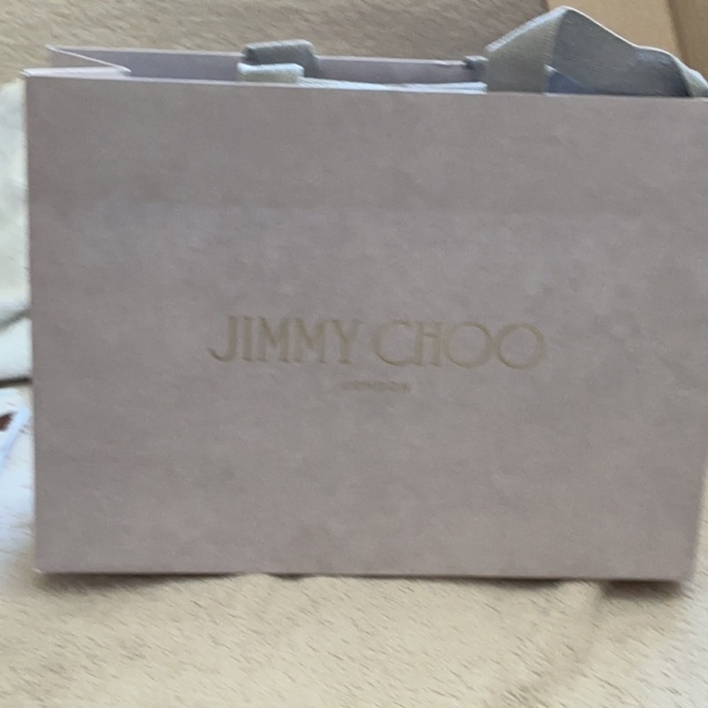 Jimmy Choo London  Shopping paper bag large ivory color 15,5x18,5xx5,5